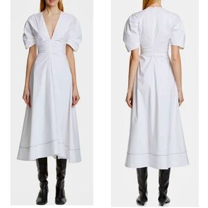 Proenza Schouler Ruched Waist Cotton Dress